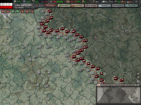 Игра Hearts of Iron III, скриншот