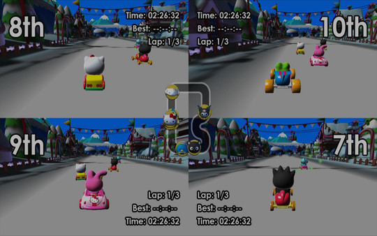Игра Hello Kitty and Sanrio Friends Racing, скриншот