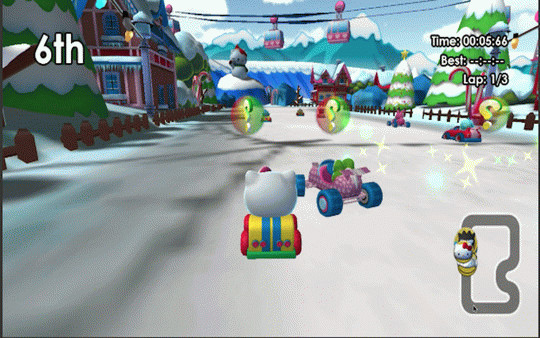 Игра Hello Kitty and Sanrio Friends Racing, скриншот
