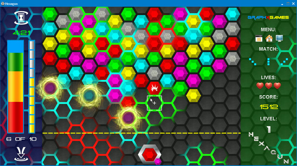 Игра Hexagun, скриншот