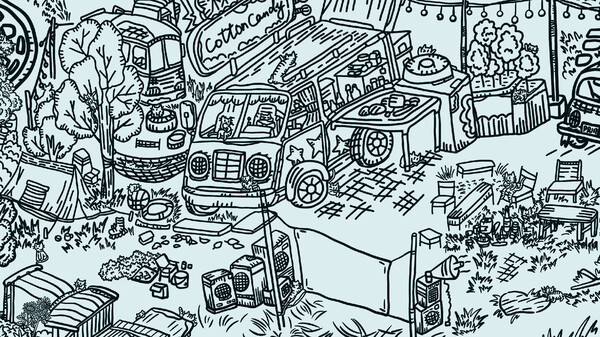 Игра Hidden Cats In Amusement Park, скриншот