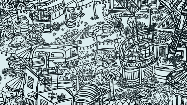 Игра Hidden Cats In Amusement Park, скриншот