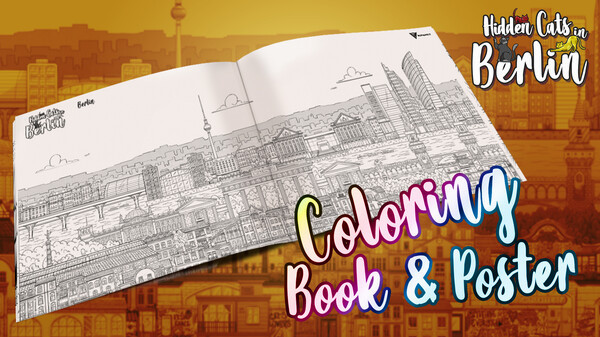 Игра Hidden Cats in Berlin - Printable PDF Coloring Book and Poster, скриншот