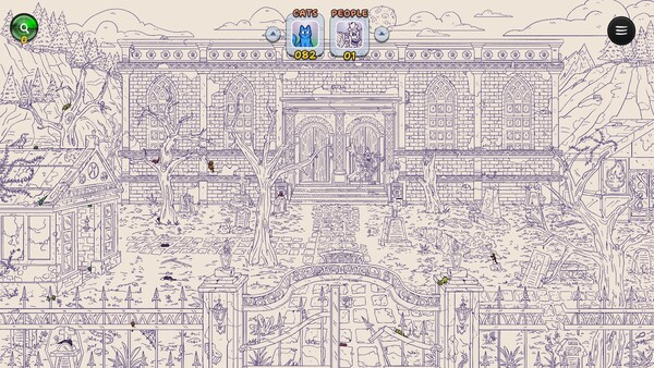Игра Hidden Cats in Spooky Village, скриншот
