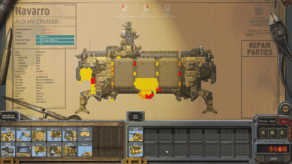 Игра HighFleet, скриншот