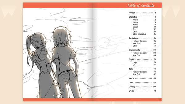 Игра Highway Blossoms - Official Artbook, скриншот