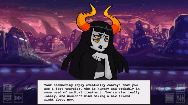 Игра Hiveswap Friendsim, скриншот