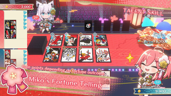 Игра hololive Holo's Hanafuda, скриншот