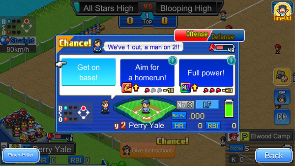 Игра Home Run High, скриншот