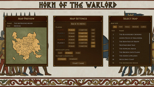 Игра Horn of the Warlord, скриншот