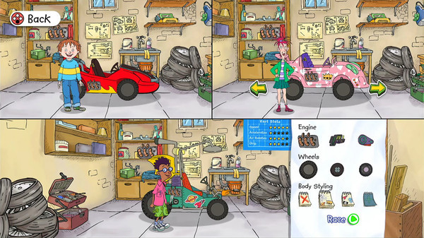 Игра Horrid Henry's Krazy Karts, скриншот