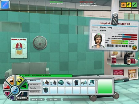 Игра Hospital Tycoon, скриншот