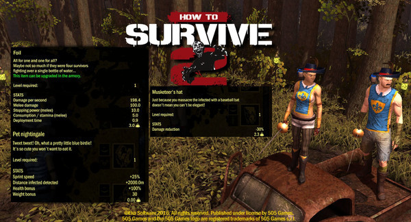 Игра How To Survive 2 - Musketeer Skin Pack, скриншот