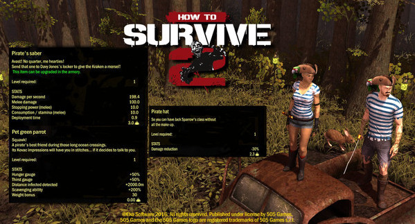 Игра How To Survive 2 - Pirates of the Bayou Skin Pack, скриншот