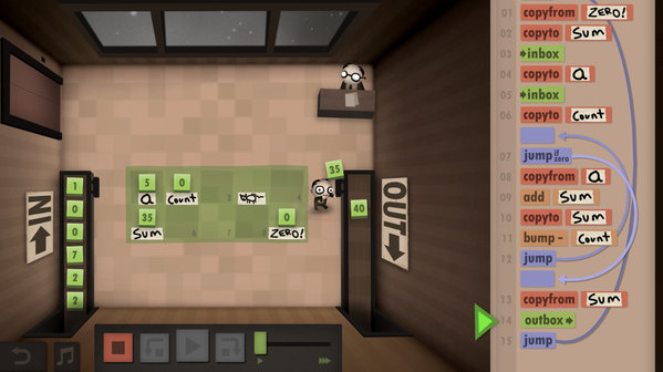 Игра Human Resource Machine, скриншот