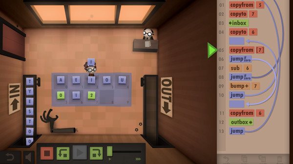 Игра Human Resource Machine, скриншот