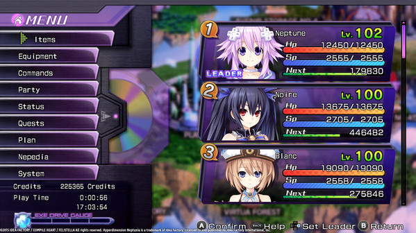 Игра Hyperdimension Neptunia Re;Birth1, скриншот