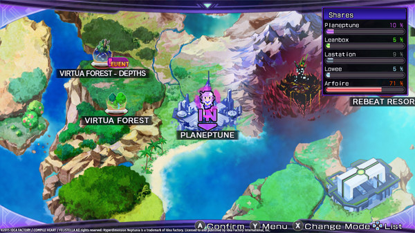 Игра Hyperdimension Neptunia Re;Birth2: Sisters Generation, скриншот