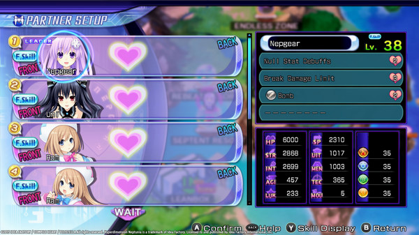 Игра Hyperdimension Neptunia Re;Birth2: Sisters Generation, скриншот