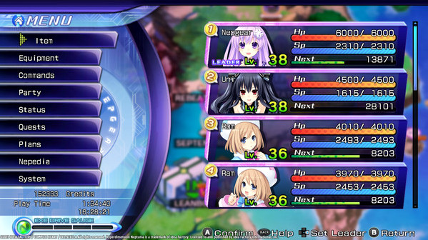 Игра Hyperdimension Neptunia Re;Birth2: Sisters Generation, скриншот