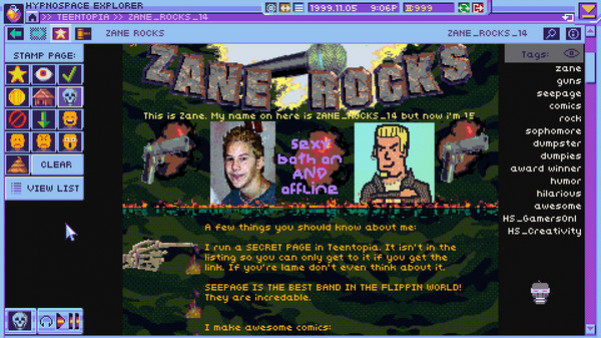 Игра Hypnospace Outlaw, скриншот
