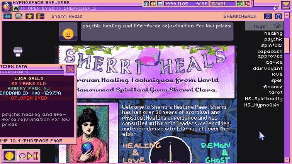 Игра Hypnospace Outlaw, скриншот