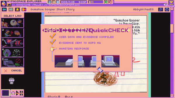 Игра Hypnospace Outlaw, скриншот