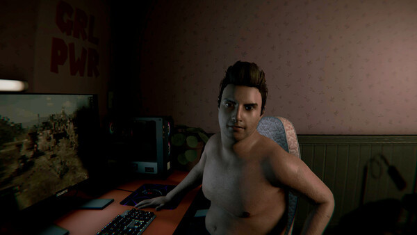 Игра I woke up in the house of a fat man: he's over 30 years old and loves beer and games, скриншот