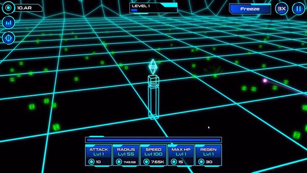 Игра Idle Geometry Defense, скриншот