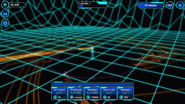 Игра Idle Geometry Defense, скриншот