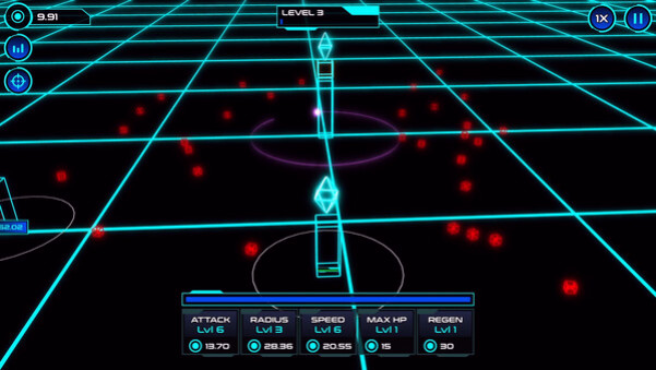 Игра Idle Geometry Defense, скриншот