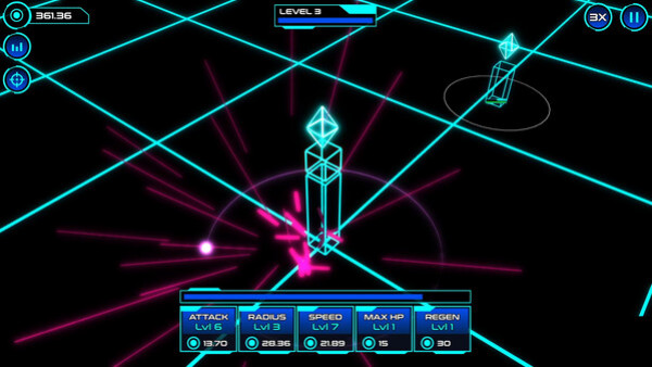 Игра Idle Geometry Defense, скриншот