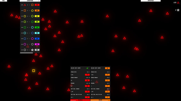 Игра Idle Shapes, скриншот