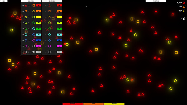 Игра Idle Shapes, скриншот