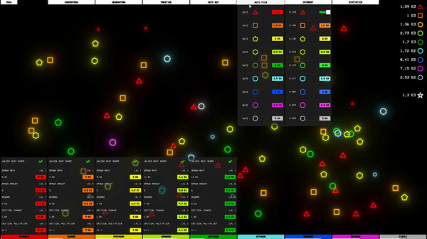 Игра Idle Shapes, скриншот