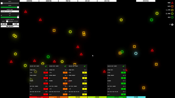 Игра Idle Shapes, скриншот