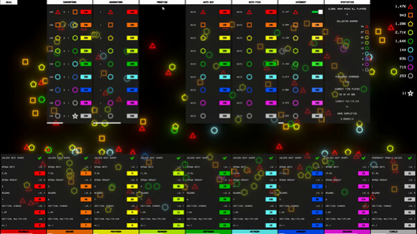 Игра Idle Shapes, скриншот