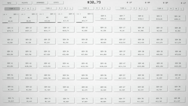 Игра Idle Tiers, скриншот