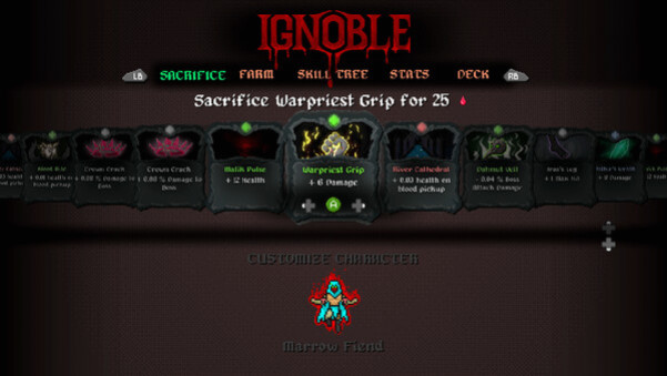 Игра IGNOBLE, скриншот