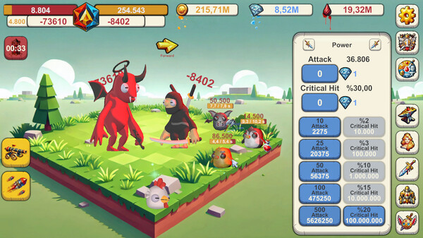 Игра Infinite Idle: Online Clicker RPG, скриншот