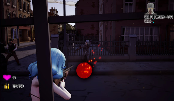 Игра Inglorious Waifu VS Nazi Zombies, скриншот