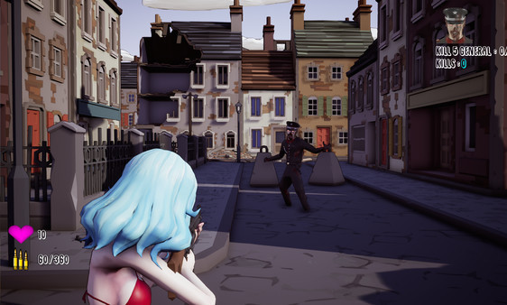 Игра Inglorious Waifu VS Nazi Zombies, скриншот