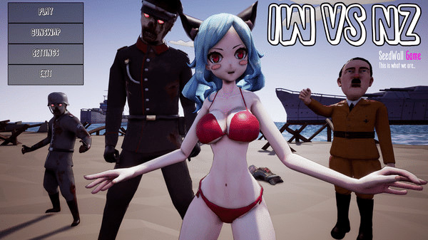 Игра Inglorious Waifu VS Nazi Zombies, скриншот