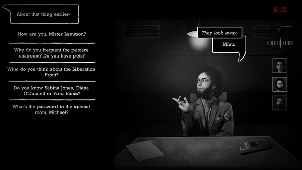 Игра Interrogation: You will be deceived, скриншот