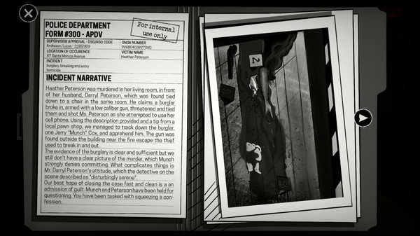 Игра Interrogation: You will be deceived, скриншот