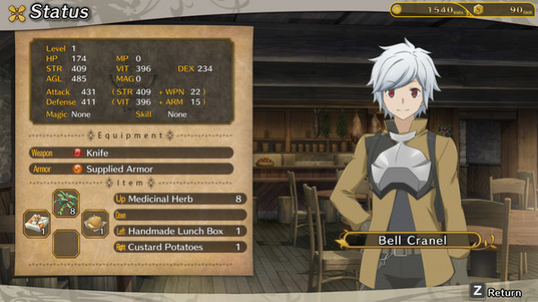 Игра Is It Wrong to Try to Pick Up Girls in a Dungeon? Infinite Combate, скриншот