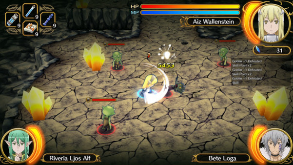 Игра Is It Wrong to Try to Pick Up Girls in a Dungeon? Infinite Combate, скриншот