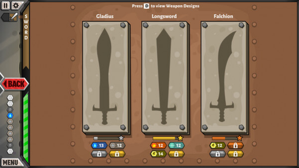 Игра Jacksmith: Weapons and Warriors, скриншот
