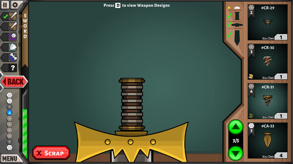 Игра Jacksmith: Weapons and Warriors, скриншот