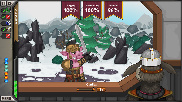 Игра Jacksmith: Weapons and Warriors, скриншот